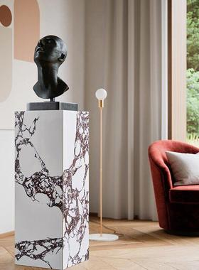 客厅装饰摆件大理石底座雕塑展示台定制花架玄关酒店摆台展厅基座