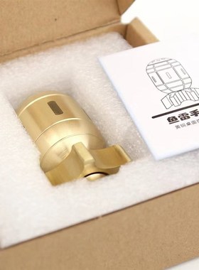 纯黄铜火箭模型摆件可旋转转手把件可拆卸鱼雷陀螺玩具铜大炮金属