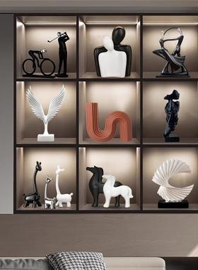 轻奢高档别墅大平层酒柜电视柜摆件客厅高端大气玻璃柜餐柜装饰