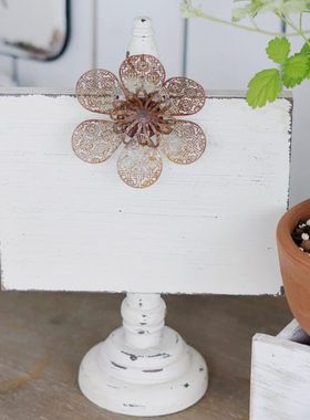 众擎花园杂货装饰摆件木质桌面摆件照片夹子相框