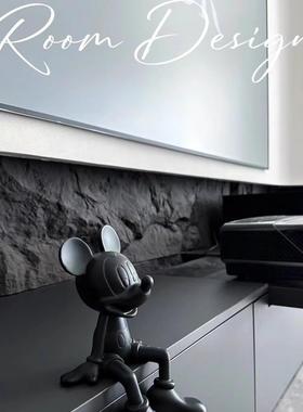 ins家居轻奢装饰品米奇客厅餐厅摆件米老鼠坐姿玄关酒柜公仔卡通