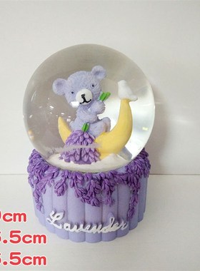 小号带雪花闪灯水晶球摆件工艺品送男女生闺蜜儿童情W人生日礼物
