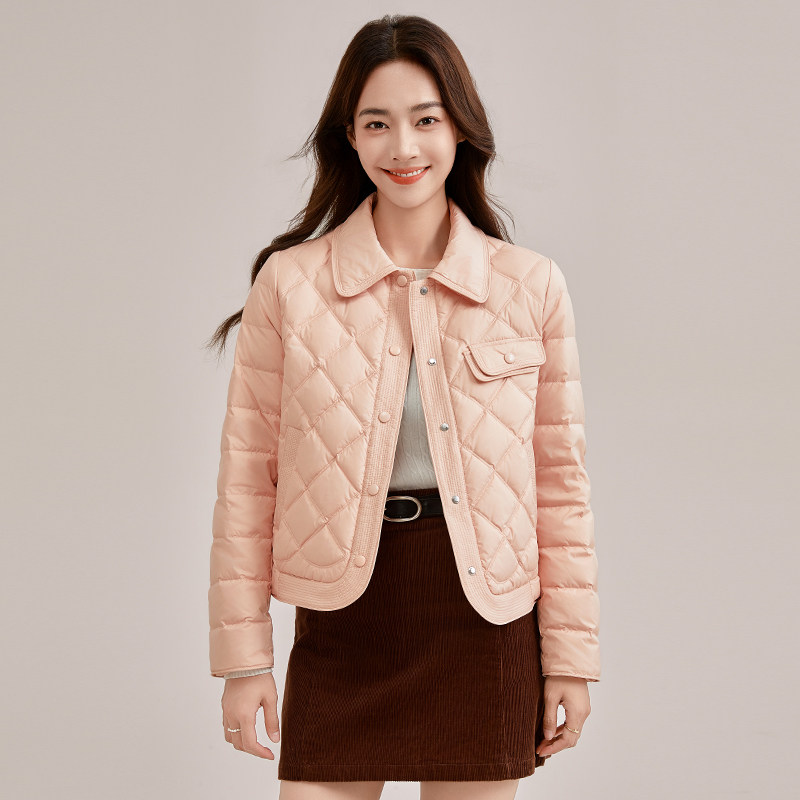 鸭鸭短款轻薄羽绒服女2025冬季新款时尚宽松百搭休闲女士保暖外套
