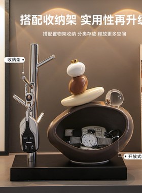 时来运转钥匙收纳玄关摆件入户欢迎回家进门口客厅鞋柜家居装饰品