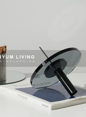 现代创意房间摆件茶几玄关简约样板G房桌面软装饰品镜面托盘摆饰