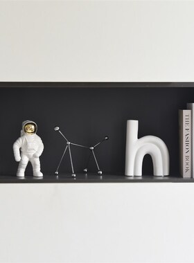 意式现代极简风客厅玄关家居装饰品摆件陶瓷花瓶高级X感样板间摆