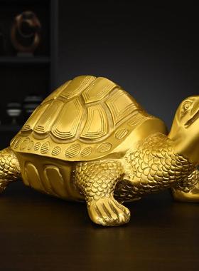 铜乌龟摆件招财纳福纯铜家居开业装饰工艺品龙头龟祝寿贺寿礼品