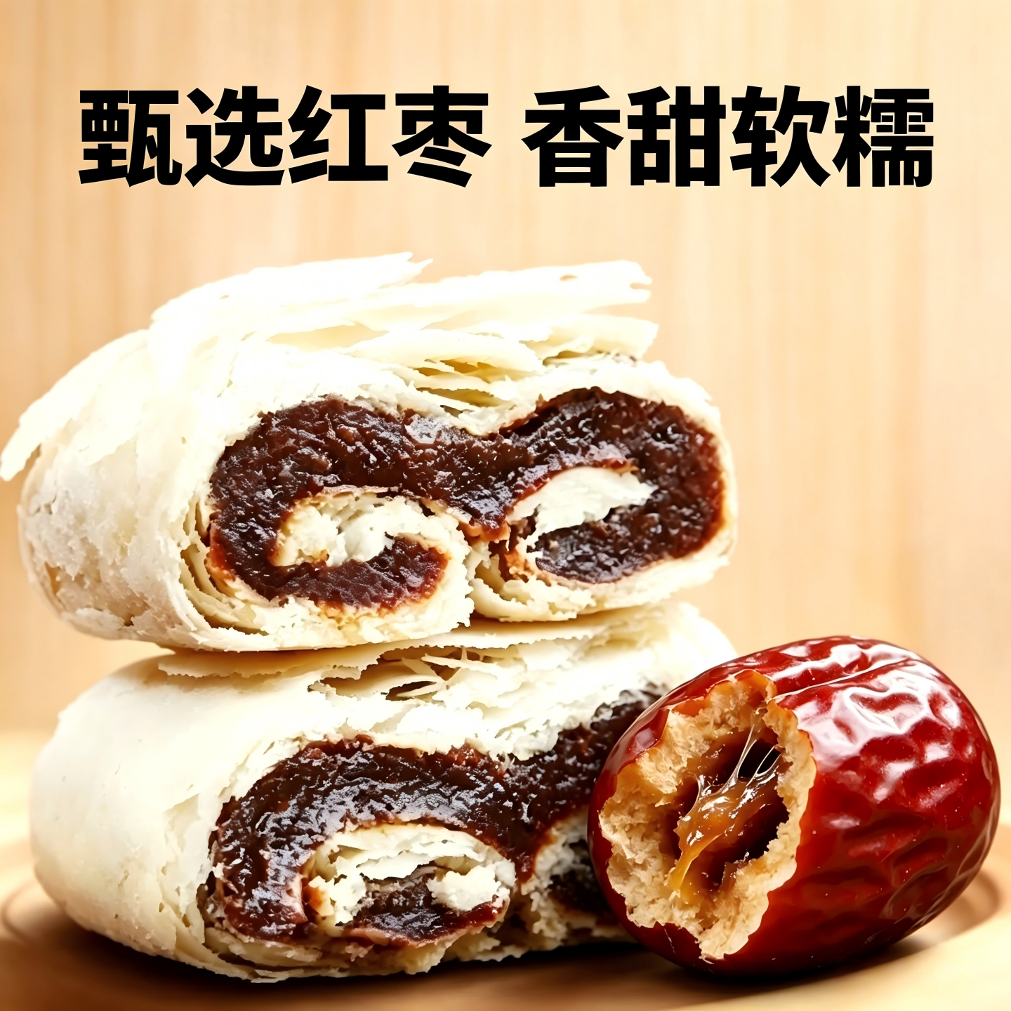 【津满斋】天津特产清真枣泥卷300g6个
