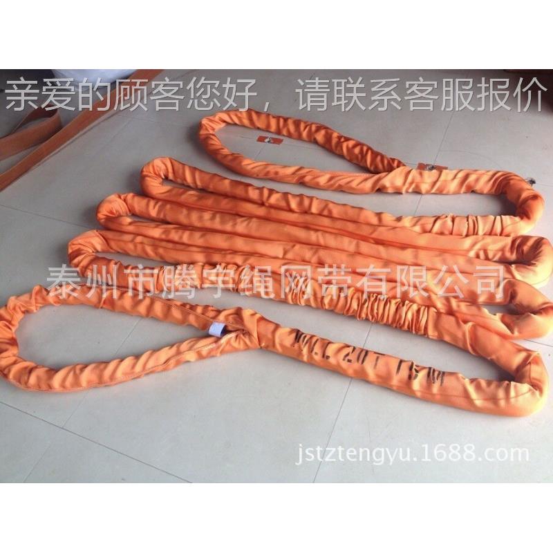 2柔性双扣0T*8M 圆吊形带 20吨8米起重吊装带 性吊 双带扣吊带柔2 - 图0