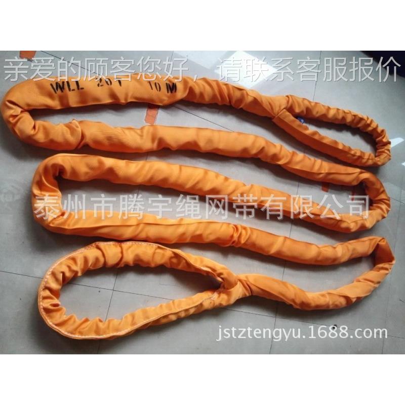 2柔性双扣0T*8M 圆吊形带 20吨8米起重吊装带 性吊 双带扣吊带柔2 - 图2