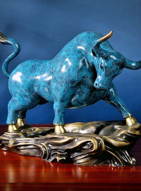 纯铜牛摆件招财牛客厅牛转乾坤办公室桌面装饰品U工艺品开业礼品