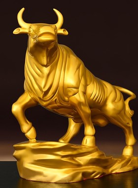 铜牛摆件纯铜牛势如虹生r肖旺市牛抬头牛家居门店装饰大号牛气冲