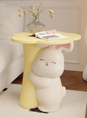奶油风兔子落地摆件n客厅沙发边几家居装饰床头电视柜乔迁新居礼