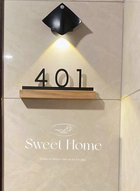 【新家一百个快递】定制门牌号码牌家用入户门装饰挂饰高级感轻奢