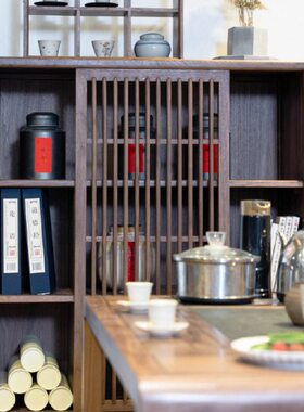 新中式实木双抽屉储物柜书柜衣柜黑胡桃木置物收纳柜