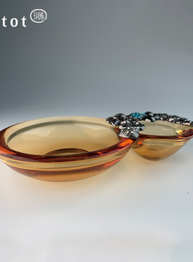 tittote琉园琉璃桌面葫芦摆件办公装饰 福禄丰收 生日开业乔迁礼