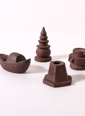 苔藓多肉微景观造景鱼q缸小摆件盆景假山圆塔石墨水井小船装饰品