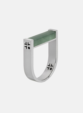 岂翡独家翡翠缅料A货925银戒指