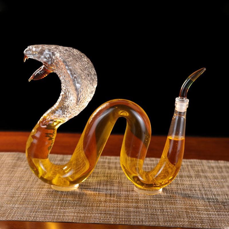 New glass bubble wine bottle twelve zodiac r animal shape snake wine bottle special wine bottle creative sealing pendulum