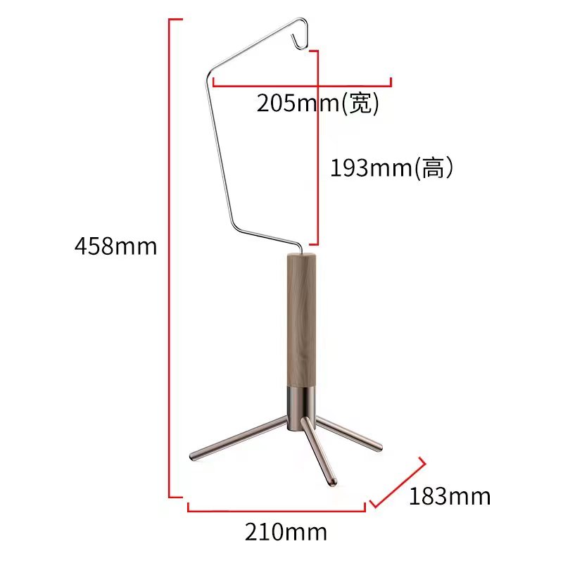 巧兔户外露营灯架实木桌面野营灯支架可拆卸氛围灯杆照明灯挂架 - 图3