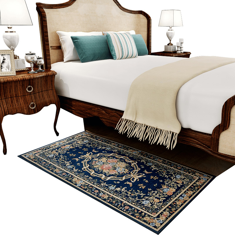 欧美客厅卧室地毯床边毯入户玄关进门毯门口垫混纺家用编织侘寂 - 图1