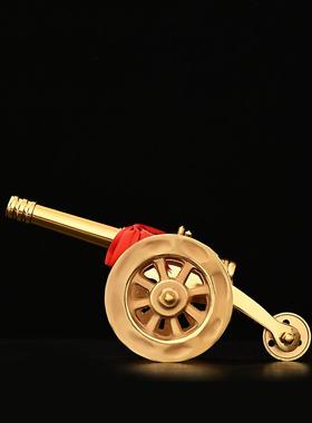 铜炮模型装饰品家庭桌面创意工艺礼品黄铜大炮红大炮铜大炮装饰品