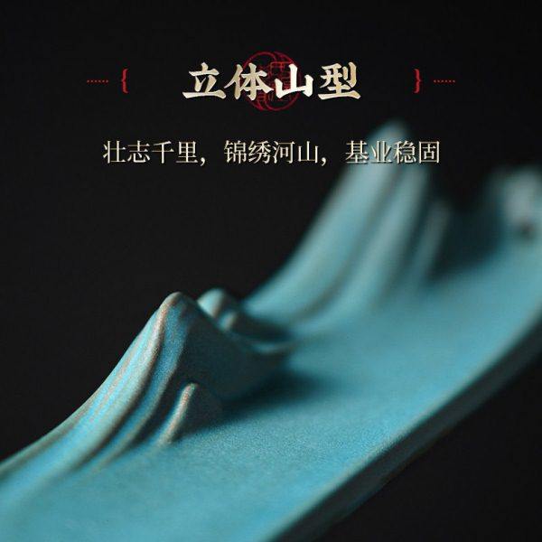 千里江山线香插香炉熏香檀香炉家用室内香座香陶瓷香插香薰炉盘香,淘宝优惠券,粉丝福利购,淘宝优惠卷