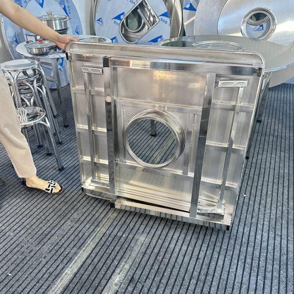 加厚全不锈钢火锅桌配下沉电磁炉方桌商用餐饮电陶炉餐桌,淘宝优惠券,粉丝福利购,淘宝优惠卷