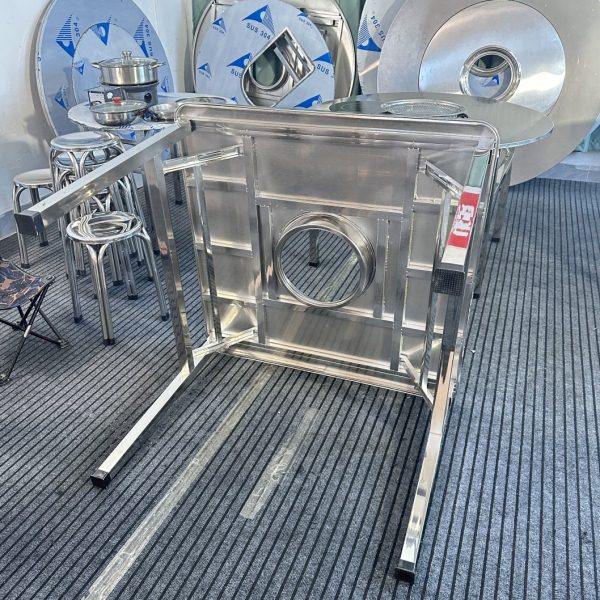 加厚全不锈钢火锅桌配下沉电磁炉方桌商用餐饮电陶炉餐桌,淘宝优惠券,粉丝福利购,淘宝优惠卷