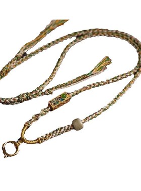 纯手工手搓棉绳项链藏式q 佛牌 唐卡吊坠链通用 快拆扣手工编织绳