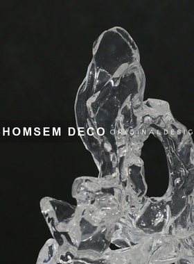 现代简约水晶摆件样板房间软装饰品家居客厅书房玄关柜.售楼处摆