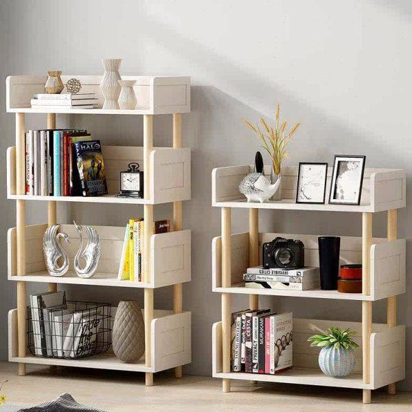 书架简易落地客厅实木多层置物架卧室收纳架展示架家用小型书柜子,淘宝优惠券,粉丝福利购,淘宝优惠卷