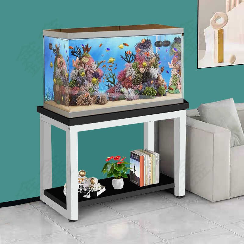 鱼缸架子客厅鱼缸底座水族箱鱼缸低柜定制铁艺桌子双层鱼缸架承重