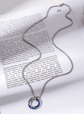 【早春服饰节】高级感项链男款潮流男士链子吊坠毛衣链男生配饰