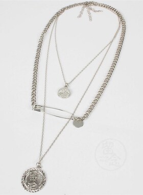 Personalized metal texture simple fashion sweateUr chain pi