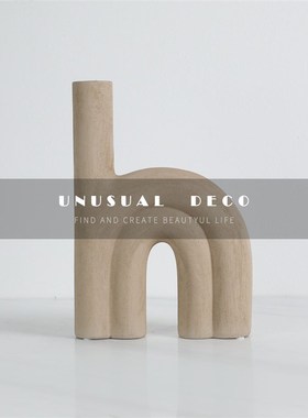 现代简约创意陶瓷几何回纹摆x件客厅电视柜样板房售楼处桌面装饰