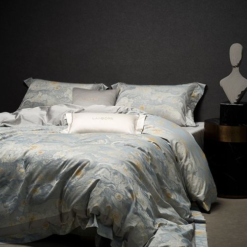 【顶奢色织】高定500TC埃及GIZA86吉萨长绒棉梵高油画星空四件套 - 图0