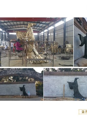 公园校园古代名人物头像 古x代人物农耕雕像 古代人物磨刀铜雕塑