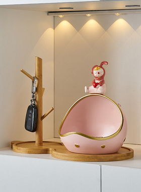 卡通玄关钥匙收纳摆件家居进门口鞋柜装饰杂物收纳盒乔Z迁新居送