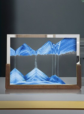 创意流沙画摆件客厅电视柜玄关酒柜装饰品生日镜面实木家居送礼品