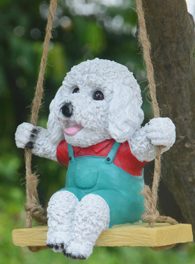 荡秋千小卡通摆件考拉 兔子x猴树袋熊猫幼儿园店铺户外吊饰挂件