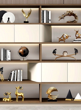 高档办公室摆件现代轻奢客厅装饰品家居酒柜电视柜样板间桌面摆设