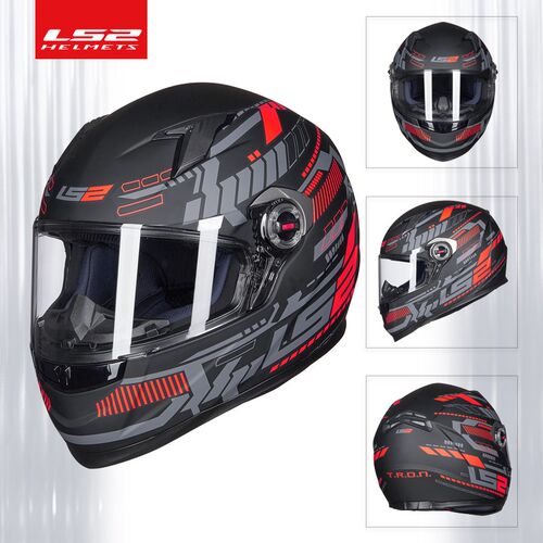 LS2全盔摩托车头盔男女四季通用防雾大尾翼机车3C认证赛车夏FF352 - 图0