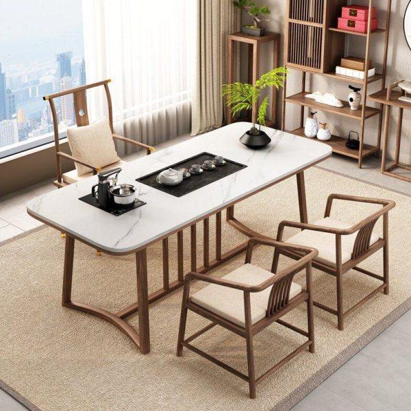 实木岩板茶台桌椅阳台办公茶台岩板茶台桌轻奢桌茶几现代简约茶桌,淘宝优惠券,粉丝福利购,淘宝优惠卷