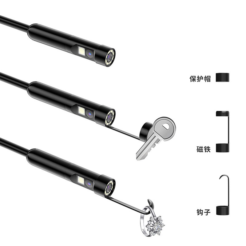 高清内窥镜双镜头汽车维修摄像头可视管道检测可转弯手机防水探头 - 图2
