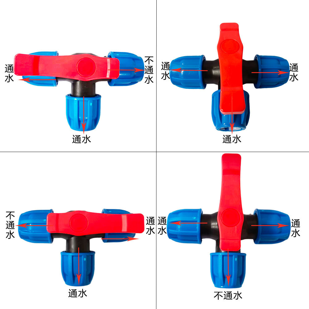 pe pvc ppr硬管快接三通阀三通切换阀20/25/32 三通阀带开关 - 图1