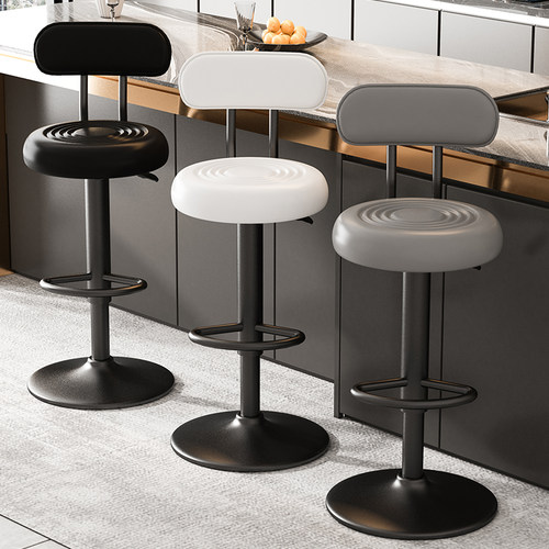 吧台椅高脚c凳轻奢高级感酒吧椅子家用升降高凳子收银前台商用吧 - 图0