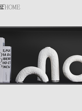 侘寂风高级d感艺术抽象异形装饰品摆件轻奢高档软装酒柜书柜工艺