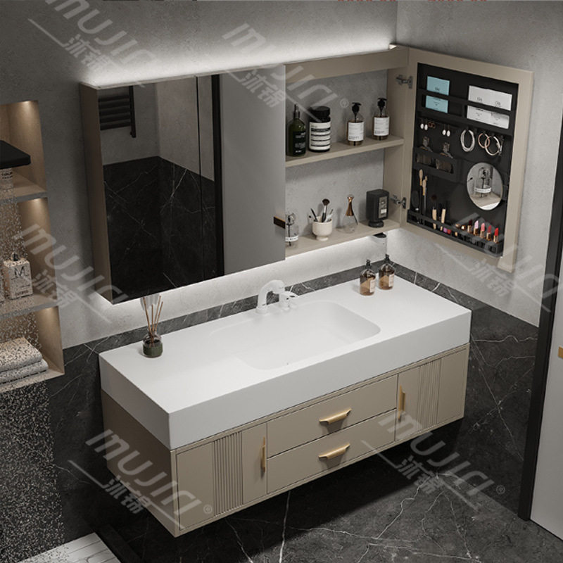 现代智能杜邦可丽耐一体盆浴室柜组合简约卫生间洗脸盆洗手洗漱台,淘宝优惠券,粉丝福利购,淘宝优惠卷