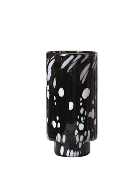 博西家居 黑白水墨柱状直筒水培玻璃花瓶样板P间花器软装饰品花器